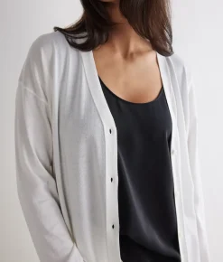 Cardigan in seta cotone