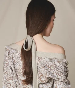 Cardigan jacquard paisley