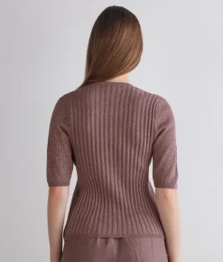 Cardigan trafori lamè