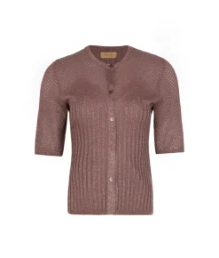 Cardigan trafori lamè