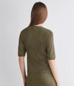 Cardigan trafori lamè