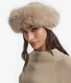 Colbacco in cashmere e pelliccia