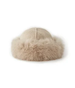 Colbacco in cashmere e pelliccia