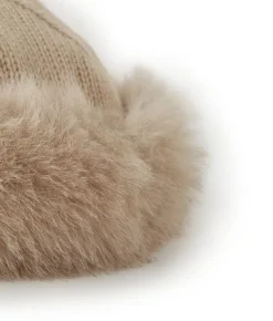 Colbacco in cashmere e pelliccia