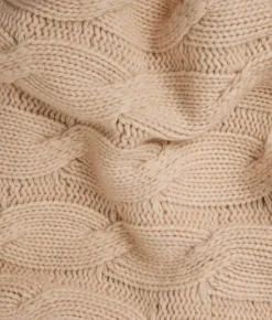 Coperta con motivo a trecce in Cashmere