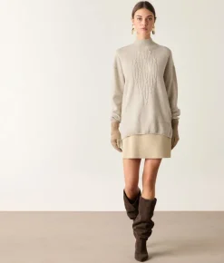 Dolcevita a coste intrecciate in Cashmere Ultrasoft