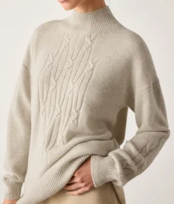 Dolcevita a coste intrecciate in Cashmere Ultrasoft