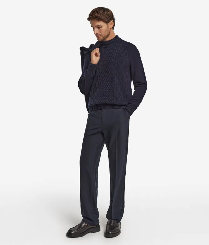 Dolcevita con motivo Fisherman in Cashmere Ultrasoft
