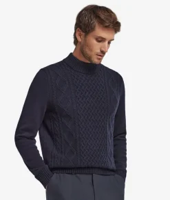 Dolcevita con motivo Fisherman in Cashmere Ultrasoft