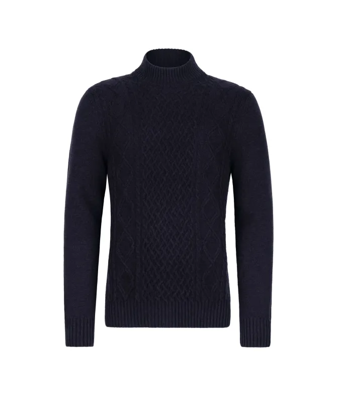 Dolcevita con motivo Fisherman in Cashmere Ultrasoft