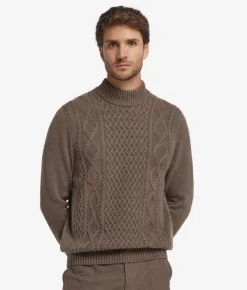 Dolcevita con motivo Fisherman in Cashmere Ultrasoft