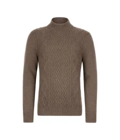 Dolcevita con motivo Fisherman in Cashmere Ultrasoft