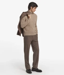 Dolcevita con trecce in Cashmere Undyed Ultrasoft