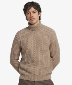 Dolcevita con trecce in Cashmere Undyed Ultrasoft