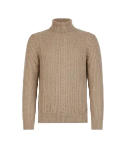 Dolcevita con trecce in Cashmere Undyed Ultrasoft