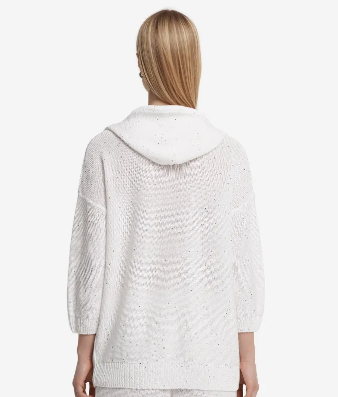 Felpa con micro paillettes