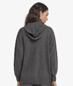 Felpa con trecce e strass in Cashmere Ultrasoft
