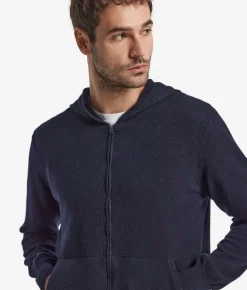 Felpa con zip in Cashmere Ultrasoft