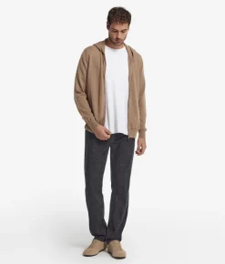Felpa con zip in Cashmere Ultrasoft