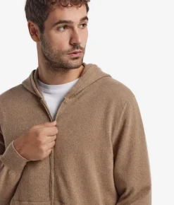 Felpa con zip in Cashmere Ultrasoft
