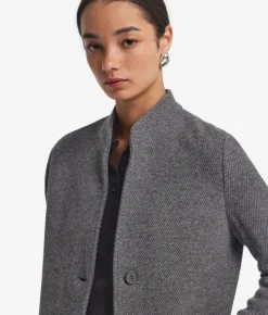 Giacca bicolore in lana e cashmere