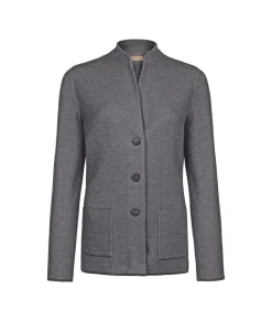 Giacca bicolore in lana e cashmere