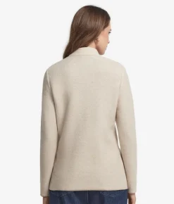 Giacca bicolore in lana e cashmere