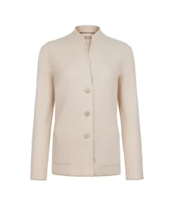 Giacca bicolore in lana e cashmere