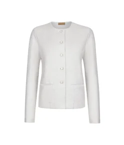 Giacca crop lamé in cotone
