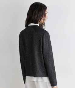 Giacca crop lamé in cotone