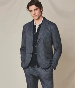 Giacca in cotone effetto denim