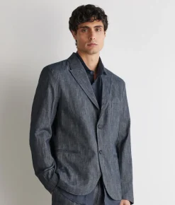 Giacca in cotone effetto denim