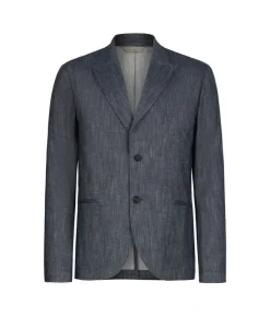 Giacca in cotone effetto denim
