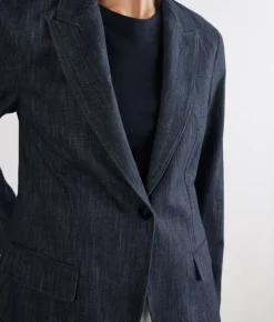 Giacca in cotone effetto denim