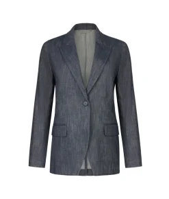 Giacca in cotone effetto denim