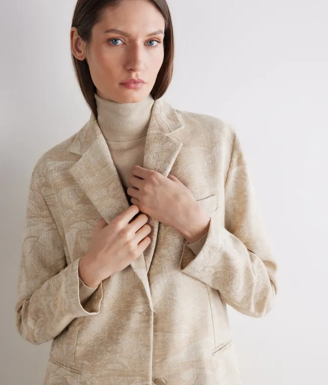 Giacca jacquard in cotone