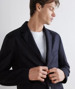 Giacca monopetto in cashmere seta