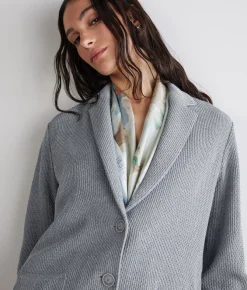 Giacca moulinè in cotone lino