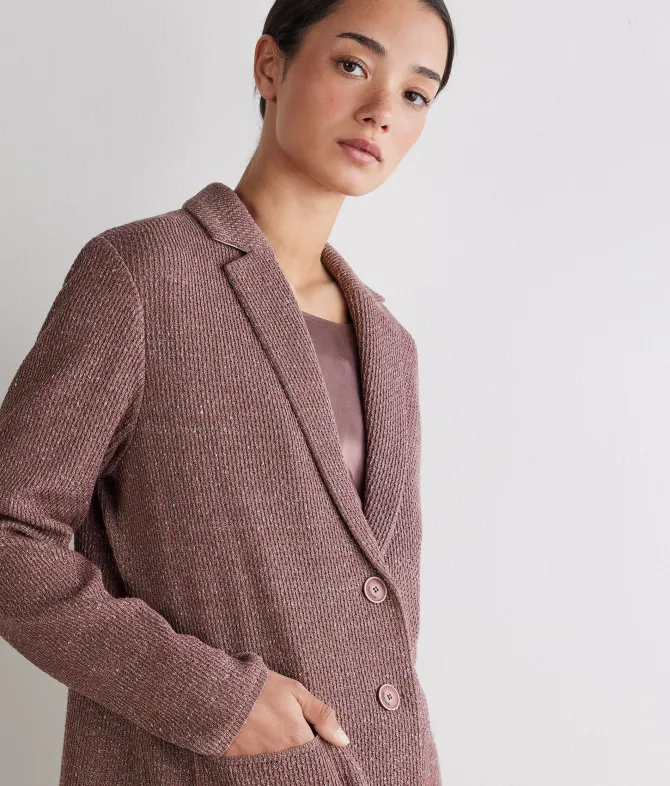 Giacca moulinè in cotone lino