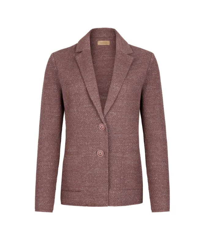 Giacca moulinè in cotone lino