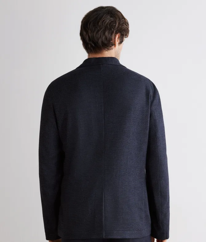 Giacca pied de poule in cashmere seta