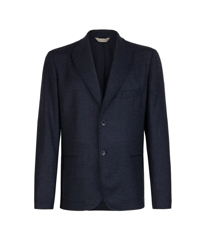 Giacca pied de poule in cashmere seta