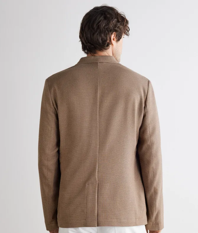 Giacca pied de poule in cashmere seta