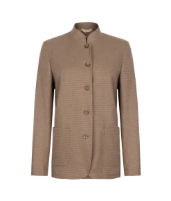 Giacca pied de poule in cashmere seta