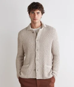 Giacca punto mosso in cotone