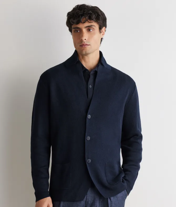 Giacca punto stoffa in lino cotone