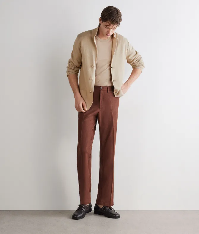 Giacca punto stoffa in lino cotone