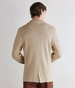 Giacca punto stoffa in lino cotone