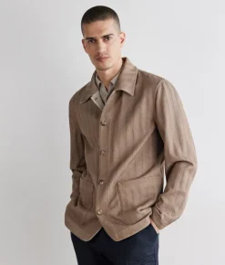 Giacca reversibile in cotone spinato