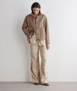 Giacca reversibile in cotone spinato